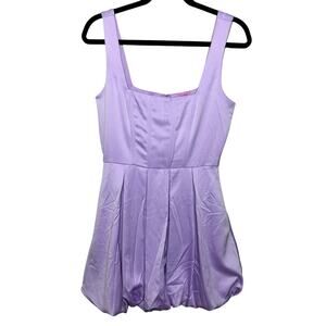 Mi Ami Francesca's Lilac Purple Mini Bubble Dress Pleated Size Small